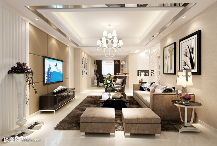 現(xiàn)代簡約風(fēng)客廳室內(nèi)效果圖與家具設(shè)計(jì)